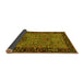 Sideview of Animal Yellow Traditional Rug, tr2195yw