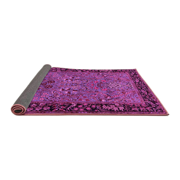 Sideview of Animal Pink Traditional Rug, tr2195pnk