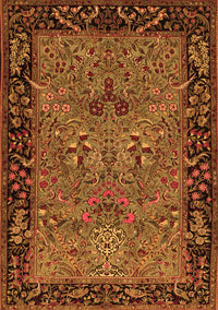 Animal Orange Traditional Rug, tr2195org