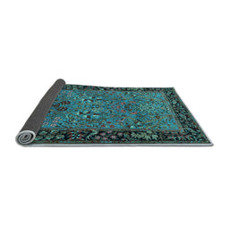 Sideview of Animal Light Blue Traditional Rug, tr2195lblu