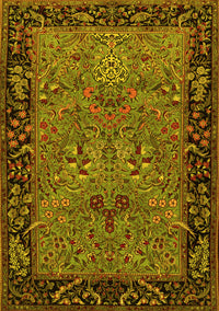 Animal Yellow Traditional Rug, tr2195yw