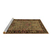 Sideview of Machine Washable Animal Brown Traditional Rug, wshtr2195brn