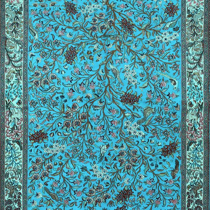 Animal Light Blue Traditional Rug, tr2196lblu