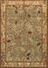 Machine Washable Animal Brown Traditional Rug, wshtr2196brn