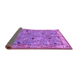 Sideview of Animal Purple Traditional Rug, tr2196pur