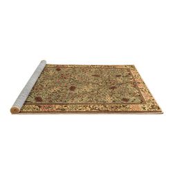 Sideview of Machine Washable Animal Brown Traditional Rug, wshtr2196brn