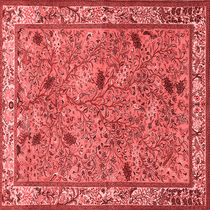 Machine Washable Animal Red Traditional Rug, wshtr2196red