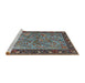 Sideview of Machine Washable Traditional Bakers Brown Rug, wshtr2197
