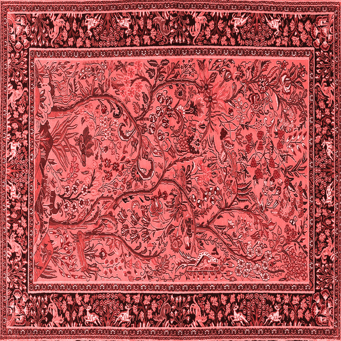 Animal Red Traditional Rug, tr2197red