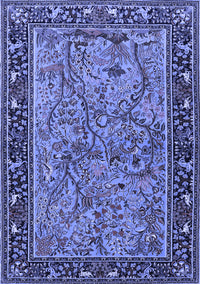 Animal Blue Traditional Rug, tr2197blu