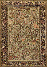 Animal Brown Traditional Rug, tr2197brn