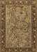 Animal Brown Traditional Rug, tr2197brn