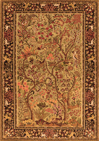 Animal Orange Traditional Rug, tr2197org