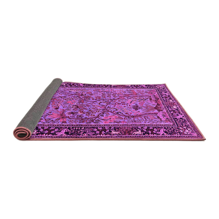 Sideview of Animal Pink Traditional Rug, tr2197pnk