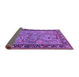 Sideview of Animal Purple Traditional Rug, tr2197pur