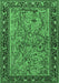Machine Washable Animal Emerald Green Traditional Area Rugs, wshtr2197emgrn