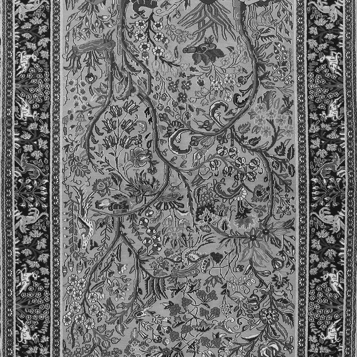 Serging Thickness of Machine Washable Animal Gray Traditional Rug, wshtr2197gry