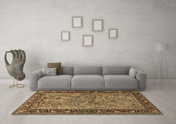 Machine Washable Animal Brown Traditional Rug in a Living Room,, wshtr2197brn