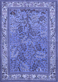 Animal Blue Traditional Rug, tr2198blu