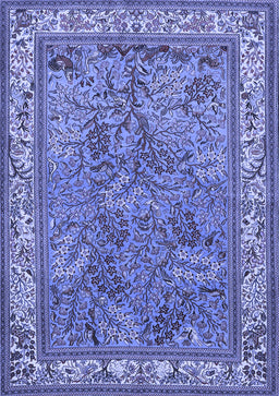 Animal Blue Traditional Rug, tr2198blu