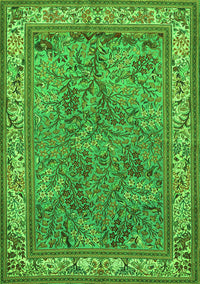 Animal Green Traditional Rug, tr2198grn