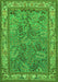 Animal Green Traditional Rug, tr2198grn