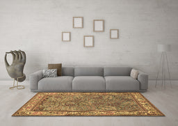 Machine Washable Animal Brown Traditional Rug in a Living Room,, wshtr2198brn