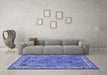 Machine Washable Animal Blue Traditional Rug in a Living Room, wshtr2198blu