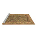 Sideview of Machine Washable Animal Brown Traditional Rug, wshtr2198brn