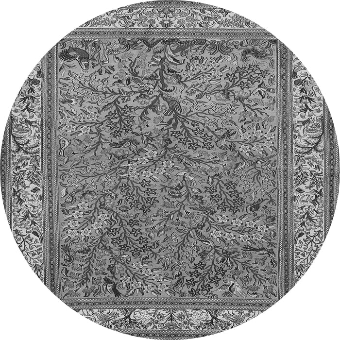 Square Animal Gray Traditional Rug, tr2198gry