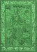 Machine Washable Animal Emerald Green Traditional Area Rugs, wshtr2198emgrn