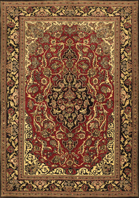 Medallion Brown Traditional Rug, tr2199brn