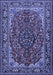 Medallion Blue Traditional Rug, tr2199blu