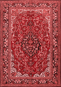 Medallion Red Traditional Rug, tr2199red