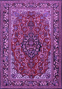 Medallion Purple Traditional Rug, tr2199pur