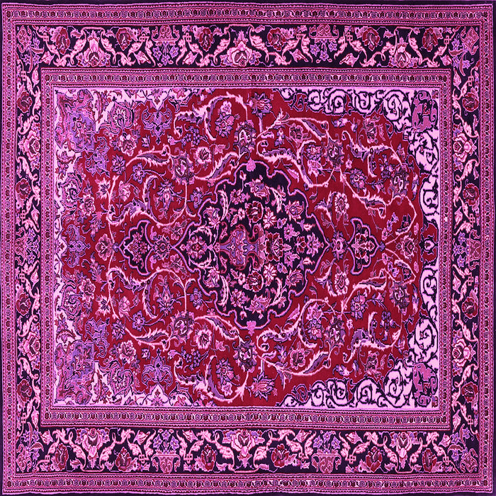 Square Medallion Pink Traditional Rug, tr2199pnk