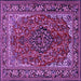 Square Medallion Purple Traditional Rug, tr2199pur