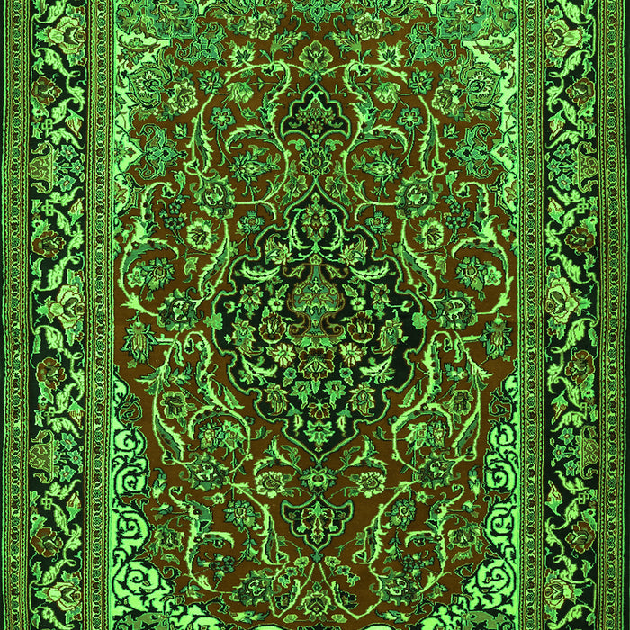 Medallion Green Traditional Rug, tr2199grn