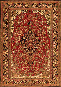 Medallion Orange Traditional Rug, tr2199org