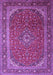 Medallion Purple Traditional Rug, tr219pur