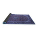 Sideview of Medallion Blue Traditional Rug, tr219blu