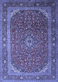 Medallion Blue Traditional Rug, tr219blu