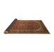 Sideview of Medallion Brown Traditional Rug, tr219brn