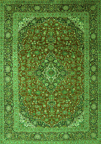 Medallion Green Traditional Rug, tr219grn