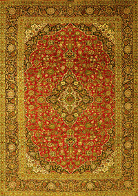 Medallion Yellow Traditional Rug, tr219yw