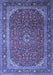 Medallion Blue Traditional Rug, tr219blu