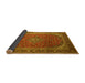 Sideview of Medallion Yellow Traditional Rug, tr219yw