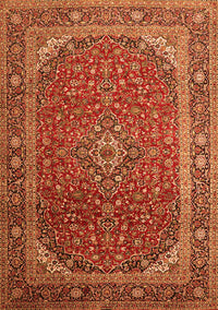 Medallion Orange Traditional Rug, tr219org