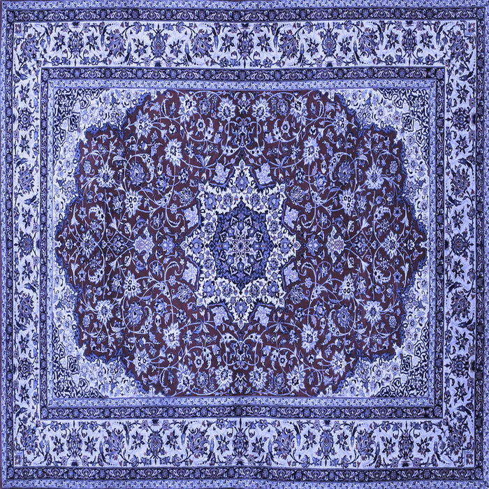 Square Medallion Blue Traditional Rug, tr21blu