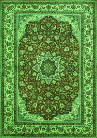 Medallion Green Traditional Rug, tr21grn